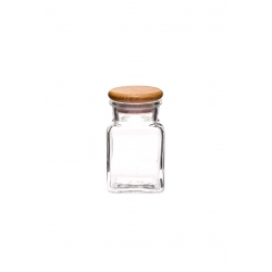Słoiczek szklany z drewnianym korkiem 150 ml